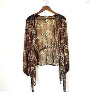 NWOT Blue Note Women’s Leopard Print Top Plus Size 1XL